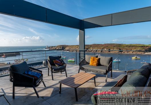 terrase vue mer face à kermorvan et port du conquet terrase vue mer face à kermorvan et port du conquet